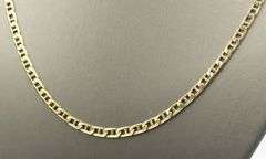 Long, Durable 14K YG Anchor Link Necklace