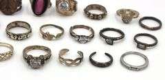 Group lot of Vintage 925 sterling silver rings
