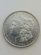 1884 O Morgan Silver Dollar, AU