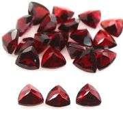 Stunning wine red 10.81ct trillion cut untreated Garnet set