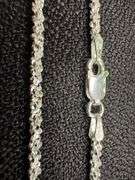 Italian 925 Sterling Silver 2.5mm Diamond Cut Margarita Chain 18" Necklace