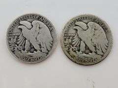 1918 S & 1919 S Walking Liberty Half Dollars