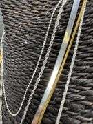 Sterling Silver 925 Italy 5 Chain Layered Set 30" Adjustable, 24", 20", 18", 16"