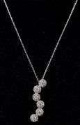 CZ Gemstone Pendant Necklace in Sterling Silver