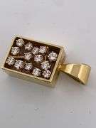 CERTIFIED 18K YELLOW GOLD DIAMOND PENDANT