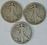 Scarce 1917-S (Rev), 1918-S, & 1920-D Walking Liberty Half Dollars