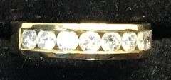 DAZZLING 14K YELLOW GOLD NATURAL DIAMOND WEDDING BAND
