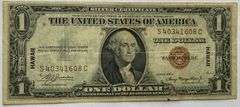 $1 1935A Hawaii Overprint Emergency Issue Silver Certificate.