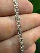 Sterling Silver Italian Love Heart Chain 4mm Solid 925 Italy Infinity Promise Bracelet Anklet 9"