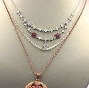 Lot of 3 Vintage 925 sterling silver necklaces
