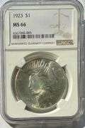 1923 NGC MS 66 Peace Dollar