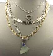 Group lot of 4 vintage 925 sterling silver necklaces