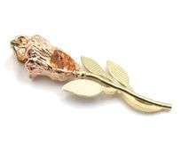 Lovely 14K Yellow and Rose Gold Flower Pendant