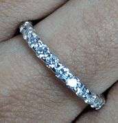 14K White Gold Natural Diamond Wedding Band
