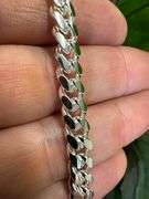 Sterling Silver Solid Miami Cuban Link Chain 6.8mm 925 Italy Box Lock Necklace 24"