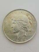 1922 Silver Peace Dollar, AU/UNC