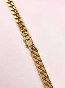 Limited Huge 121 Grams MLB 14 Kt Gold Plate Cuban Link Chain