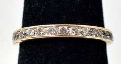 Elegant Diamond Band Ring in 14K Yellow Gold