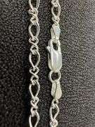 .925 Italian Sterling Silver Figure Eight Bracelet in 7 inches
