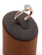 14kt Rose gold 1.04ct Ideal cut lab grown diamond ring