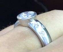 Elegant Platinum Natural Diamond Ring