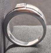 Gorgeous 14K White gold with Natural Princess cut and Round Sapphire stones Wedding Band