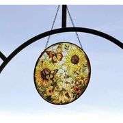 Hand-Painted Sunflower Stained Glass Suncatcher