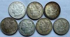 7 1921 Morgan Dollars