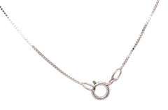 14kt White gold 0.45ct black diamond pendant on chain