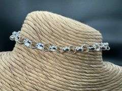 Italian Sterling Silver 925 6mm Rolo Link Bracelet 8"