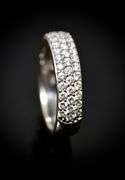 Stunning 14K White Gold Diamond Band