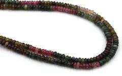 2 Row multi color gemstone necklace with sterling silver clasp