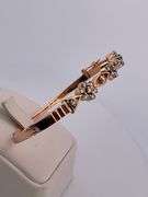 CERTIFIED 18K ROSE GOLD DIAMOND BANGLE BRACELET.