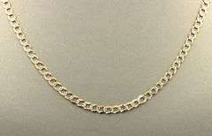 Popular 14K Yellow and White Gold Link Necklace