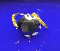 42 Natural Yellow Diamonds With a 6.5 Ct Silk Black Moissanite Centerstone Natural Yellow Diamond 2 