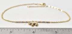 Cute 14K Tri-Gold Elephant Anklet