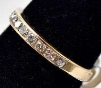 Elegant Diamond Band Ring in 14K Yellow Gold