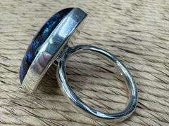 Sterling Silver 925 One of a Kind Dichroic Glass Ring Size 7