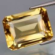 Impressive 10.52ct richly colored emerald cut Citrine! Untreated!