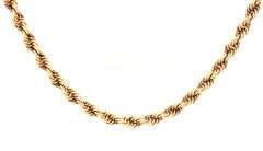 Versatile 14K YG Solid Rope Necklace