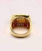 Mens Sparkling 14 Kt Gold Plated Ring