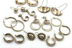 Group lot of Vintage 925 sterling silver earrings