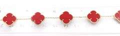 Darling 14K Yellow Gold Coral Motif Clover Bracelet