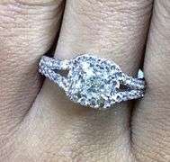 Stunning 14K White Gold Natural Diamond Ring