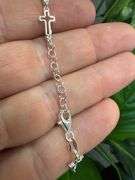 925 Sterling Silver Cross Bracelet Religious Jewelry