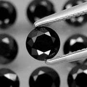 Diamond black! 2.95ct set of 4mm untreated Spinels!