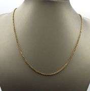 18kt Yellow gold fancy rolo link chain necklace