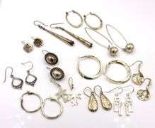Group lot of Vintage 925 sterling silver earrings