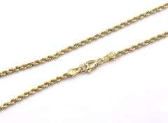 14kt Yellow gold rope chain necklace