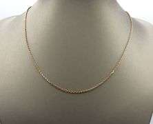 14kt 2-tone diamond cut wheat chain necklace